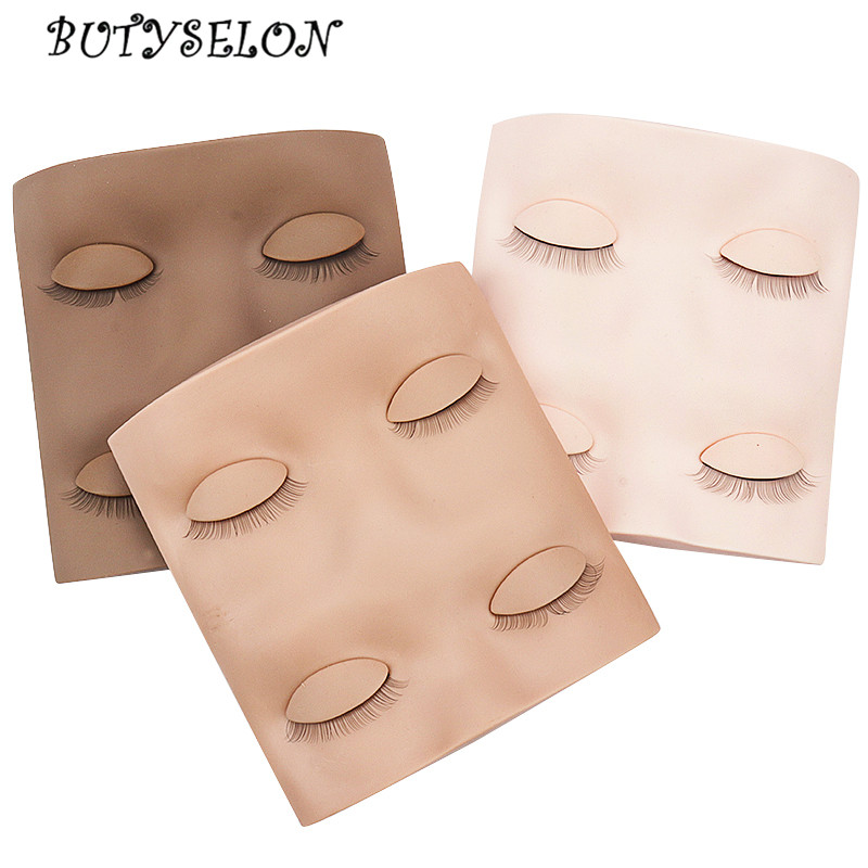 Eyelash Extension Model - Silicone Lash Head Mannequin Removable Eyelid