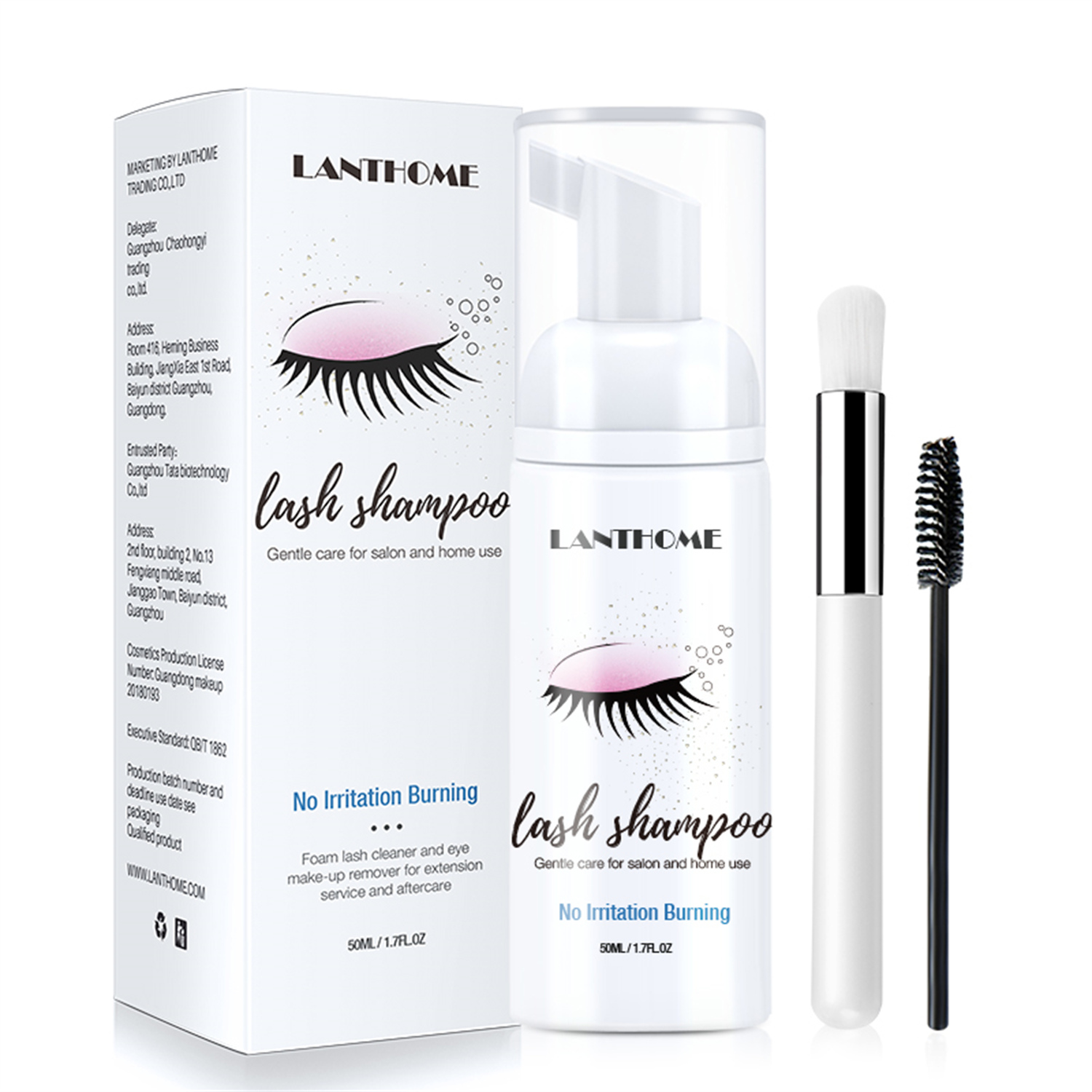 Eyelash Extension Foam Cleanser - 50ml Lanthome Eyelash Extension Shampoo Foam