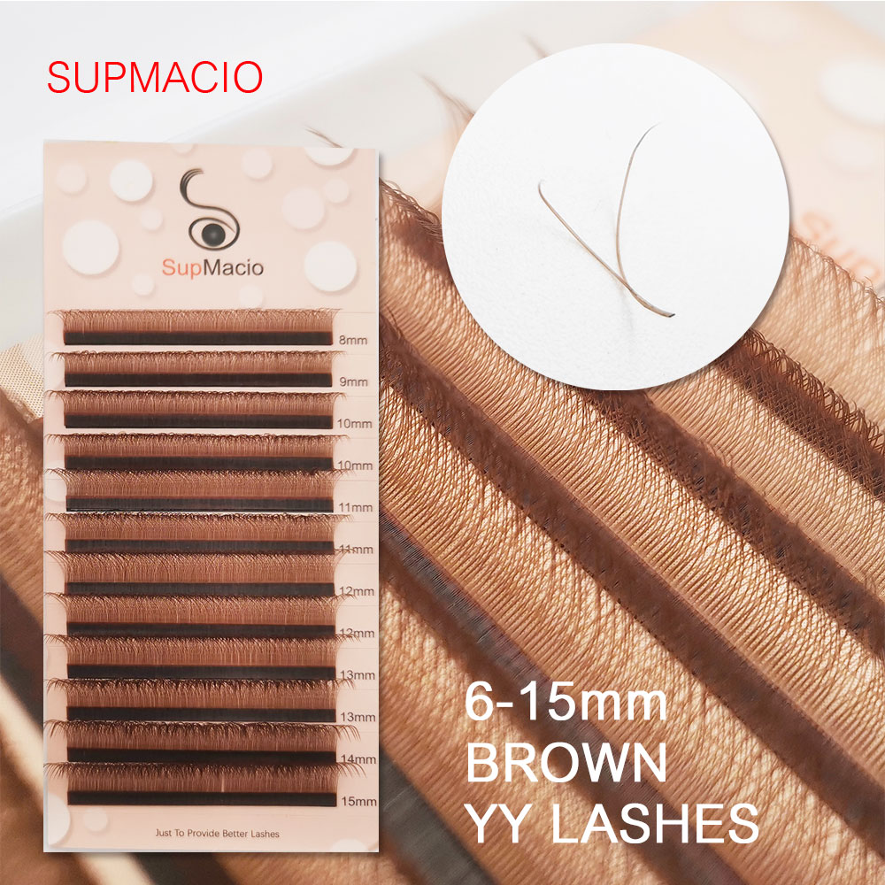 Eyelash Extension Double Volume - Supmacio YY Eyelashes Brown Soft 2