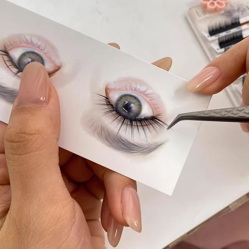 Eyelash Extension Model - Reusable Eyelash Mapping Cards for Beginners