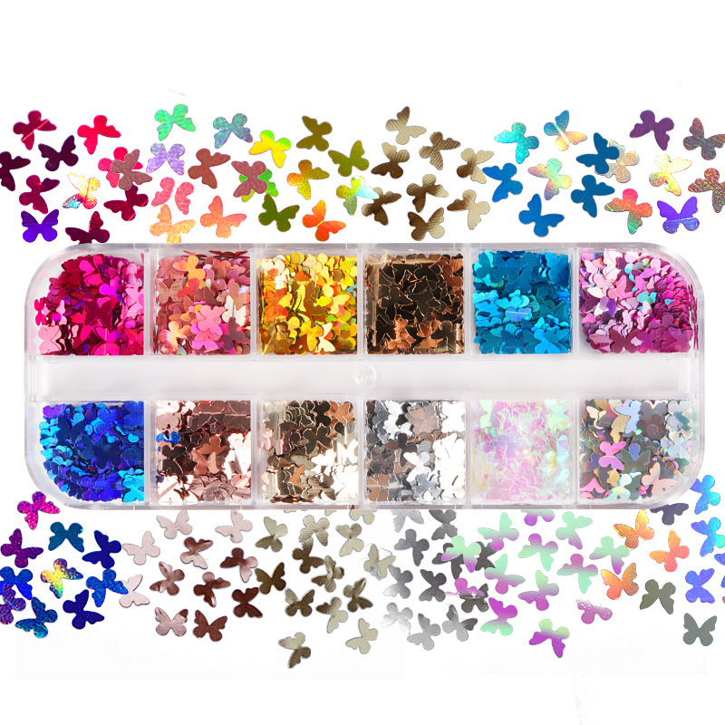 Eyelash Extension Equipment - Mix Color Fluorescent Butterfly Glitter Eyelash