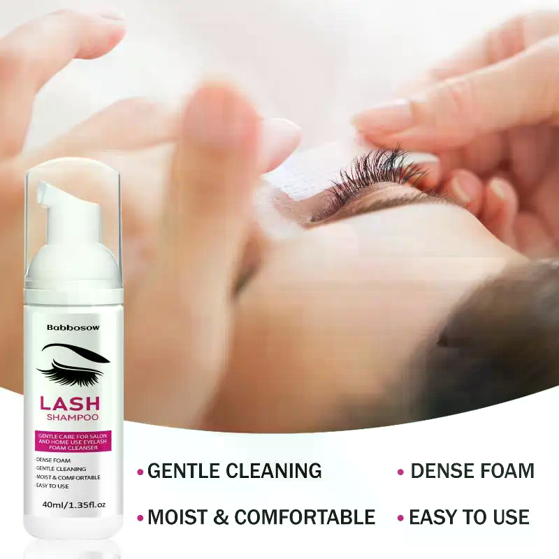 Eyelash Extension Foam Cleanser - 40ml Eyelash Extension Shampoo Foam With