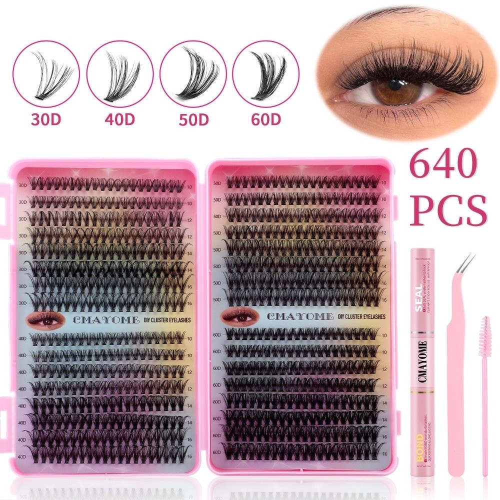 Eyelash Extension Volume Lashes - Bond and Seal False Eyelashes Natural