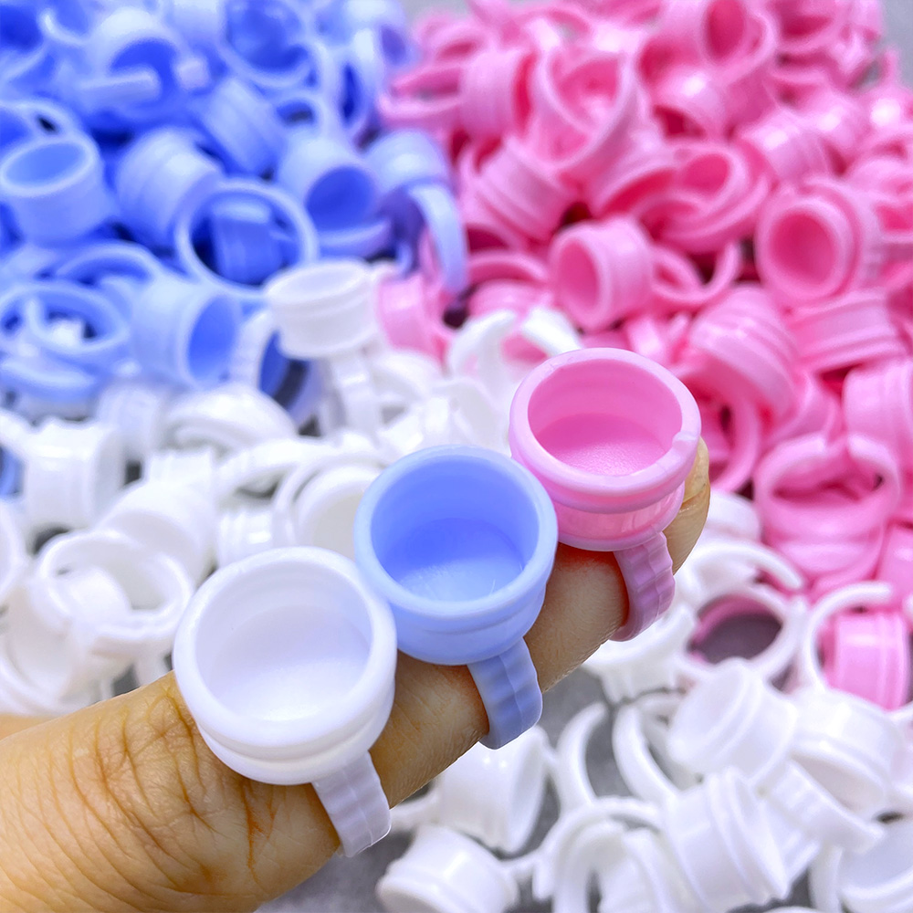 100Pcs Disposable Glue Ring Cu - Eyelash Extension Volume Lashes review and price