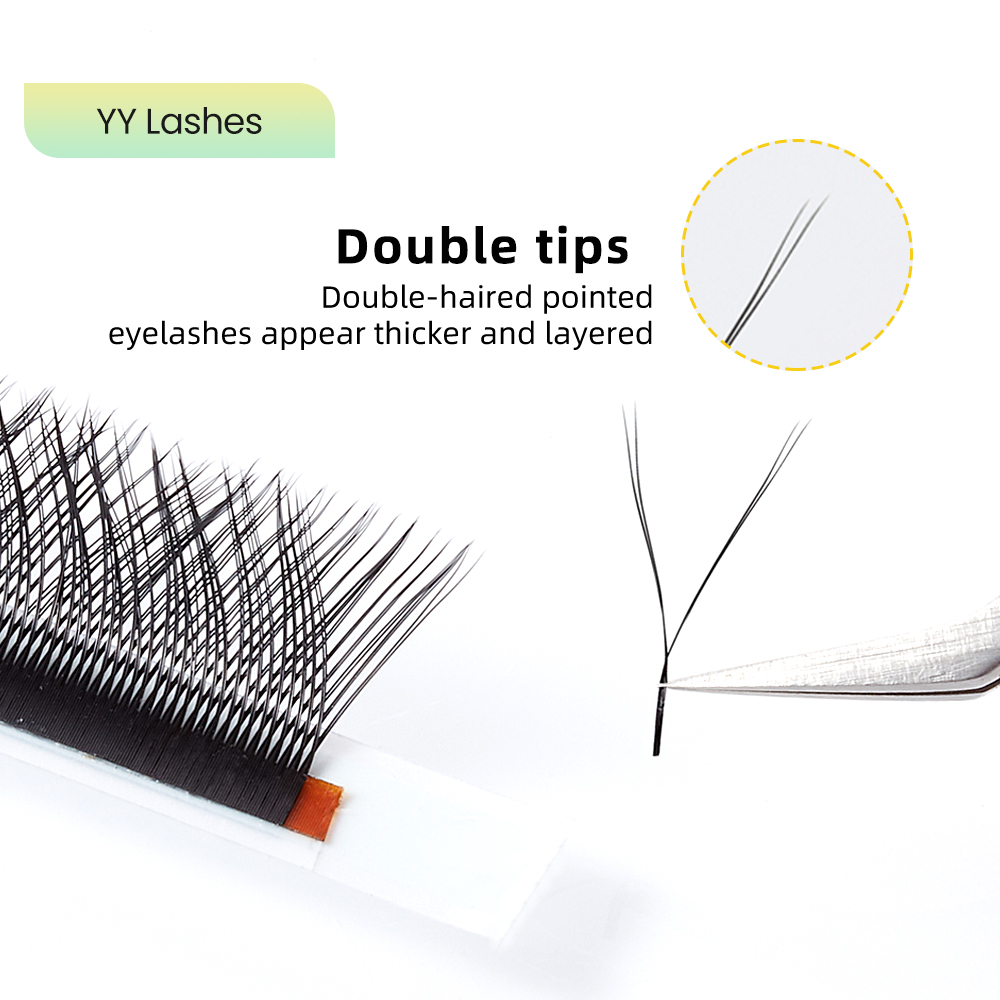 Yelix Y/YY Lashes Double Tips  - Eyelash Extension Double Volume review and price