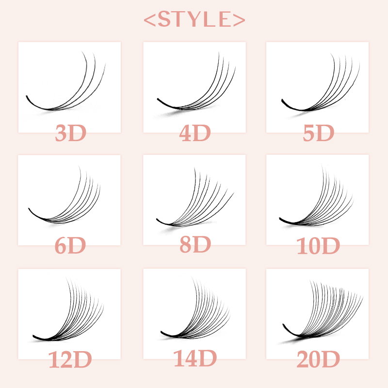 800/1600 Premade Volume Lash F - Eyelash Extension Double Volume review and price