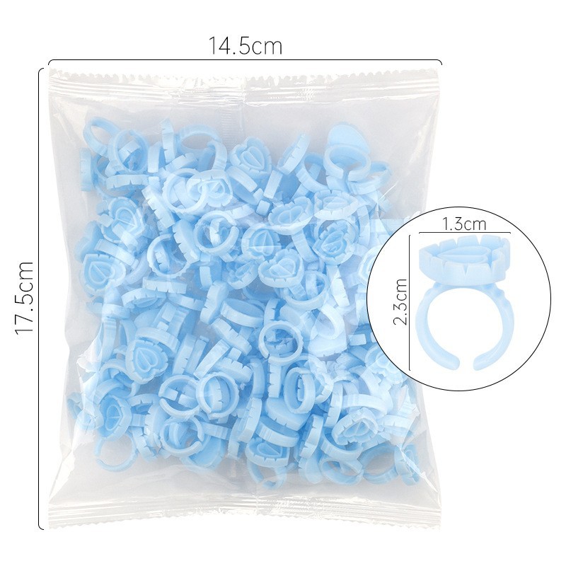 100Pcs Disposable Glue Ring Ho - Eyelash Extension Volume Lashes review and price