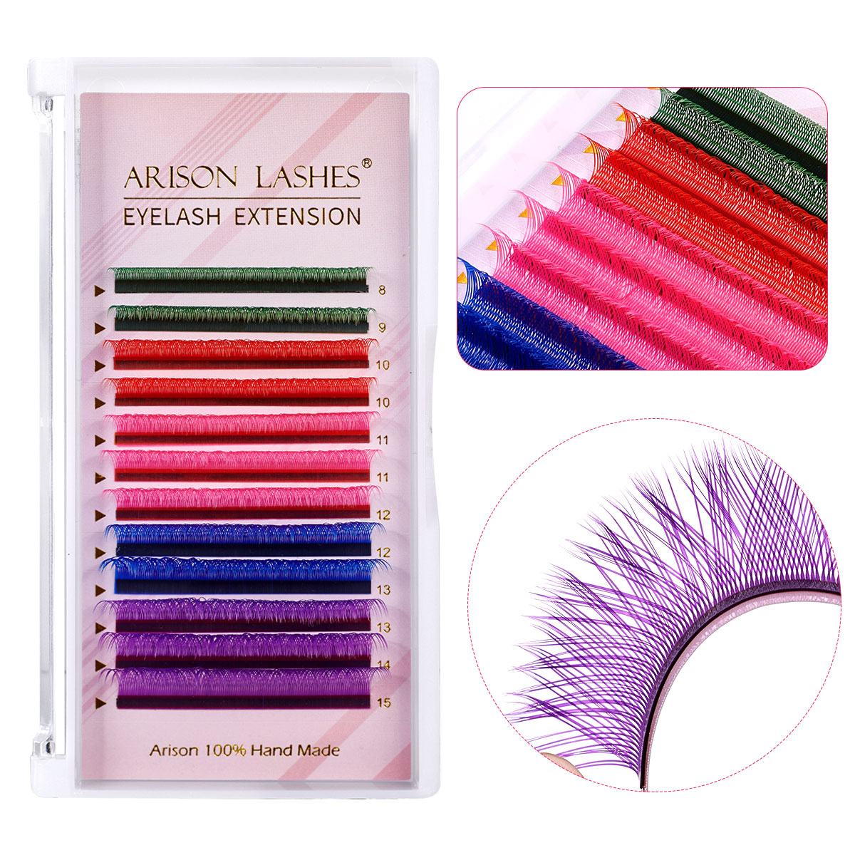 ARISON Mixed Color YY Lashes P - Eyelash Extension Double Volume review and price