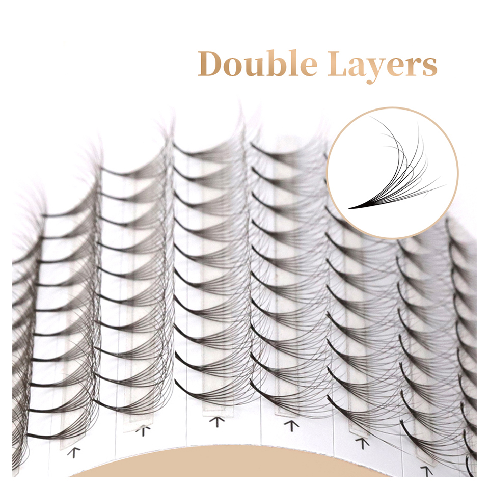 AGUUD Double Layer Pointy Base - Eyelash Extension Double Volume review and price
