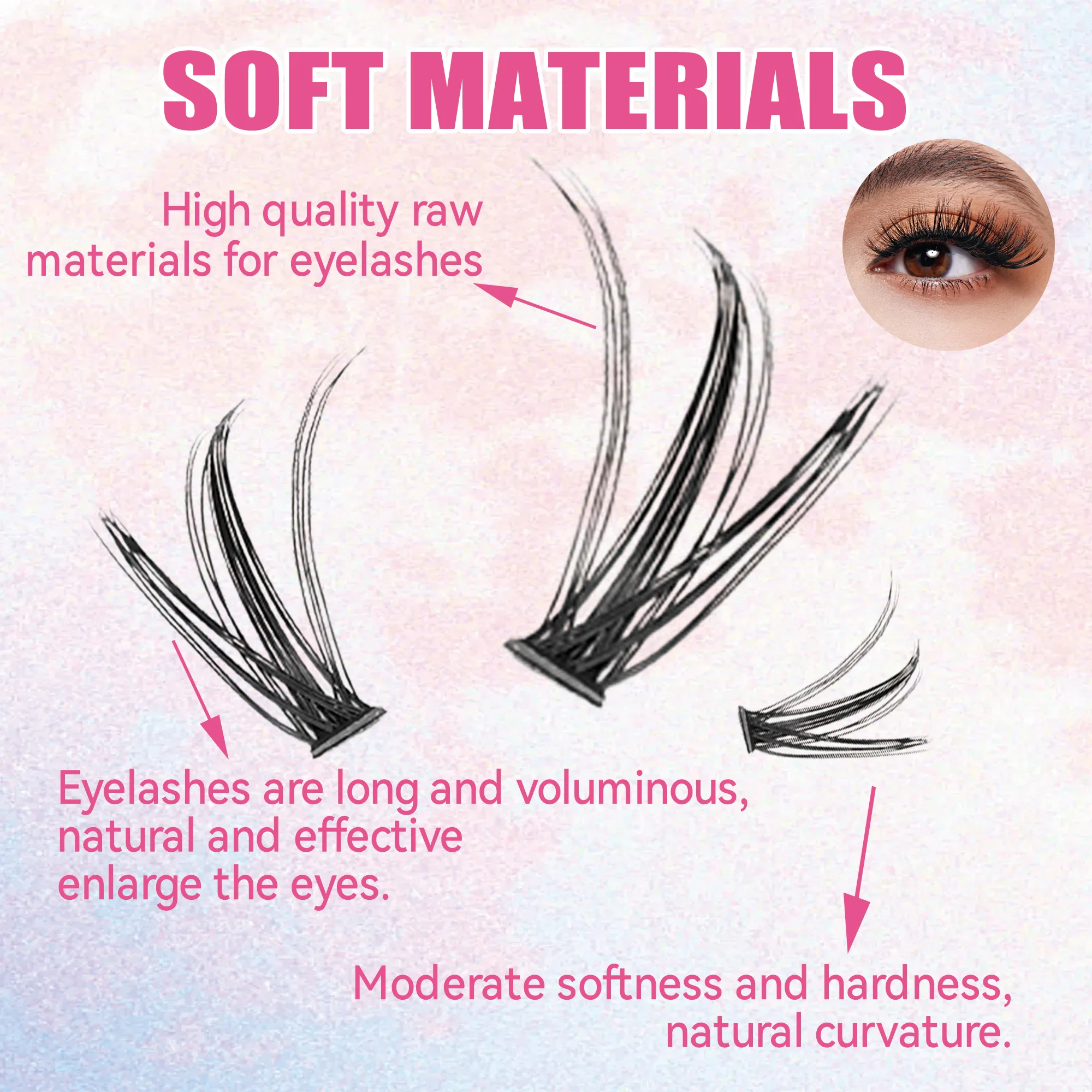 Eyelashes 200 PCS Clusters Las - Eyelash Extension Equipment review and price