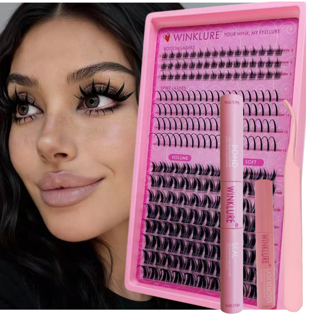 WINKLURE Fluffy Lash Clusters  - Eyelash Extension Volume Lashes review and price
