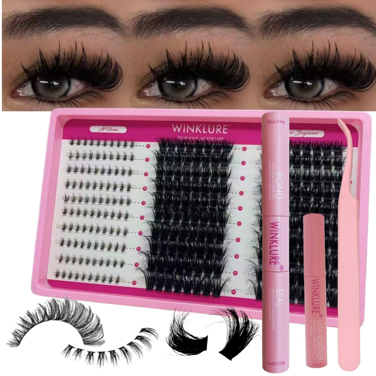 WINKLURE Fluffy Lash Clusters  - Eyelash Extension Volume Lashes review and price