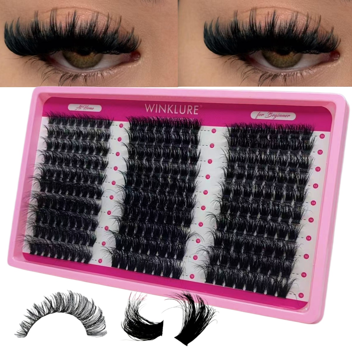 WINKLURE Fluffy Lash Clusters  - Eyelash Extension Volume Lashes review and price