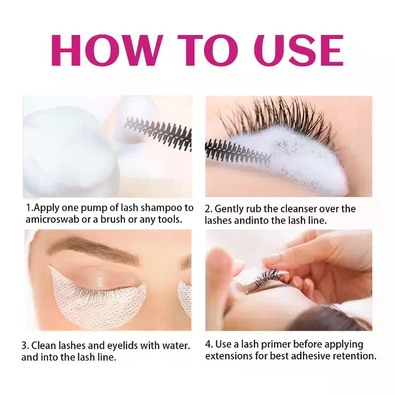 40ml Eyelash Extension Shampoo - Eyelash Extension Foam Cleanser review and price