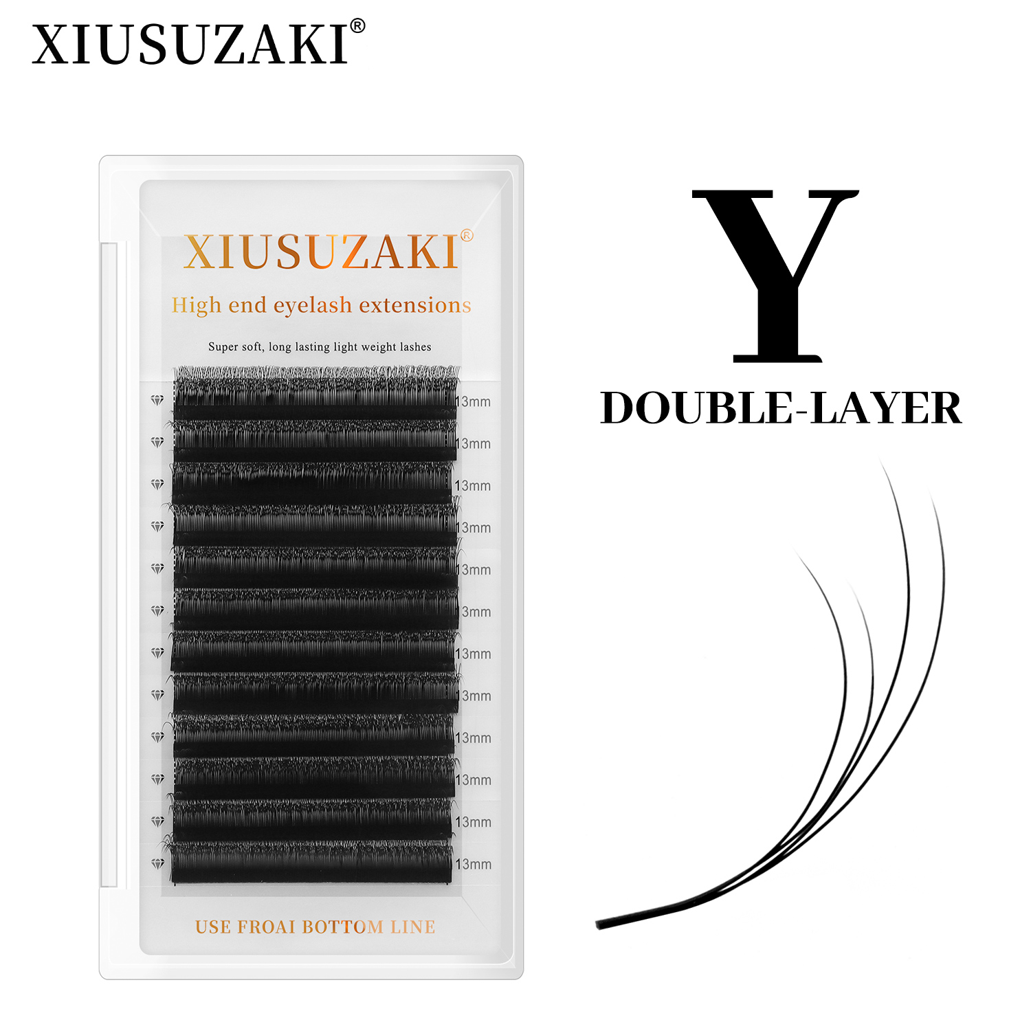 XIUSUZAKI Double Layer YY Lash - Eyelash Extension Double Volume review and price