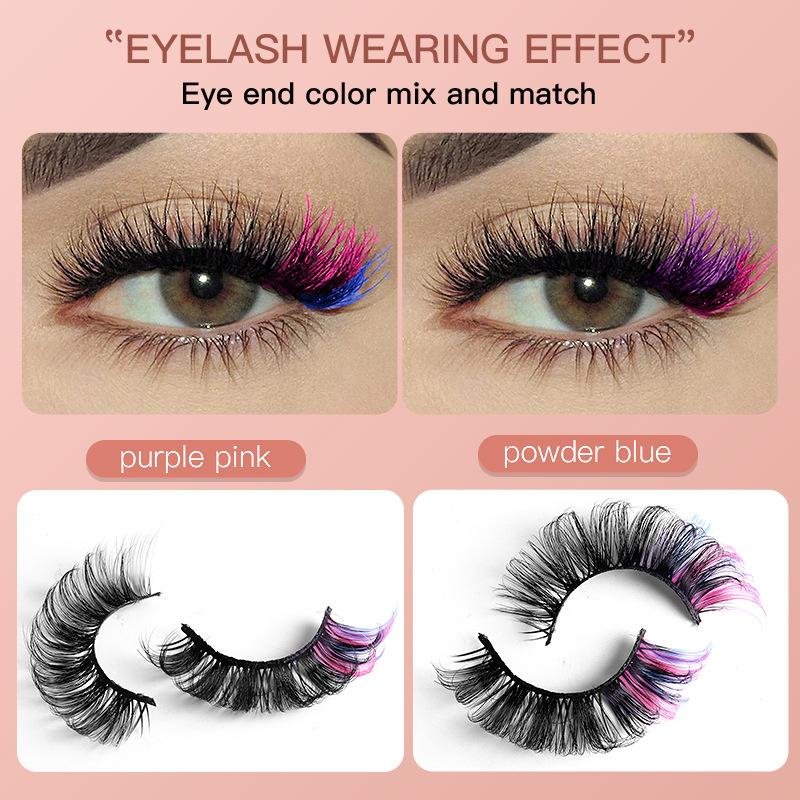 7 Pairs Colorful False Eyelash - Eyelash Extension Volume Lashes review and price
